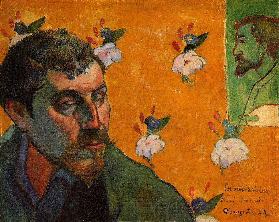 Self-Portrait Dedicated to Vincent van Gogh. Les Miserables 1888